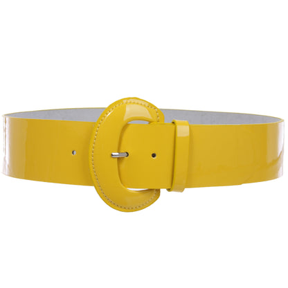 2 1/4" Women's Wide Contour Patent Leather Belt