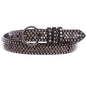 Women's Riveted Nail Heads Round Circle Studded Skinny Leather Jean Belt