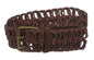 2" Wide Braided Leather Link Belt