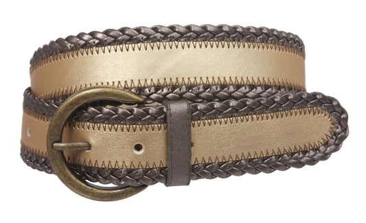 1 1/2" Braiding Edged Metallic Belt