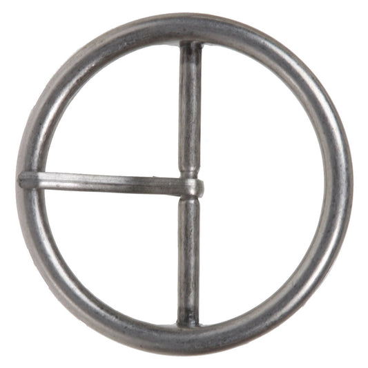 2 3/8" (60 mm) Single Prong Round Circle Center Bar Belt Buckle