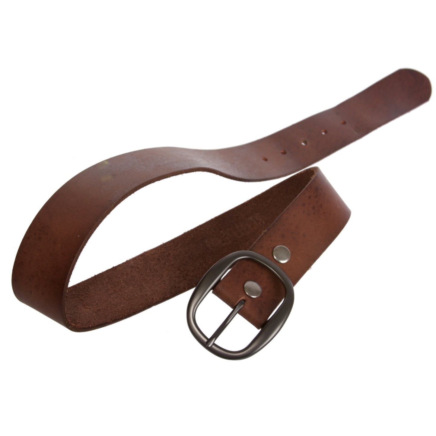 OnlineBelts Casual Leather Jean Belt with Oval Buckle