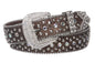 Snap On Western Cowgirl Alligator Rhinestone Studded Leather Belt