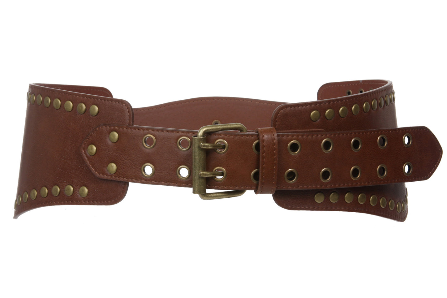 Ladies Wide Nail Head Studded Fashion Belt