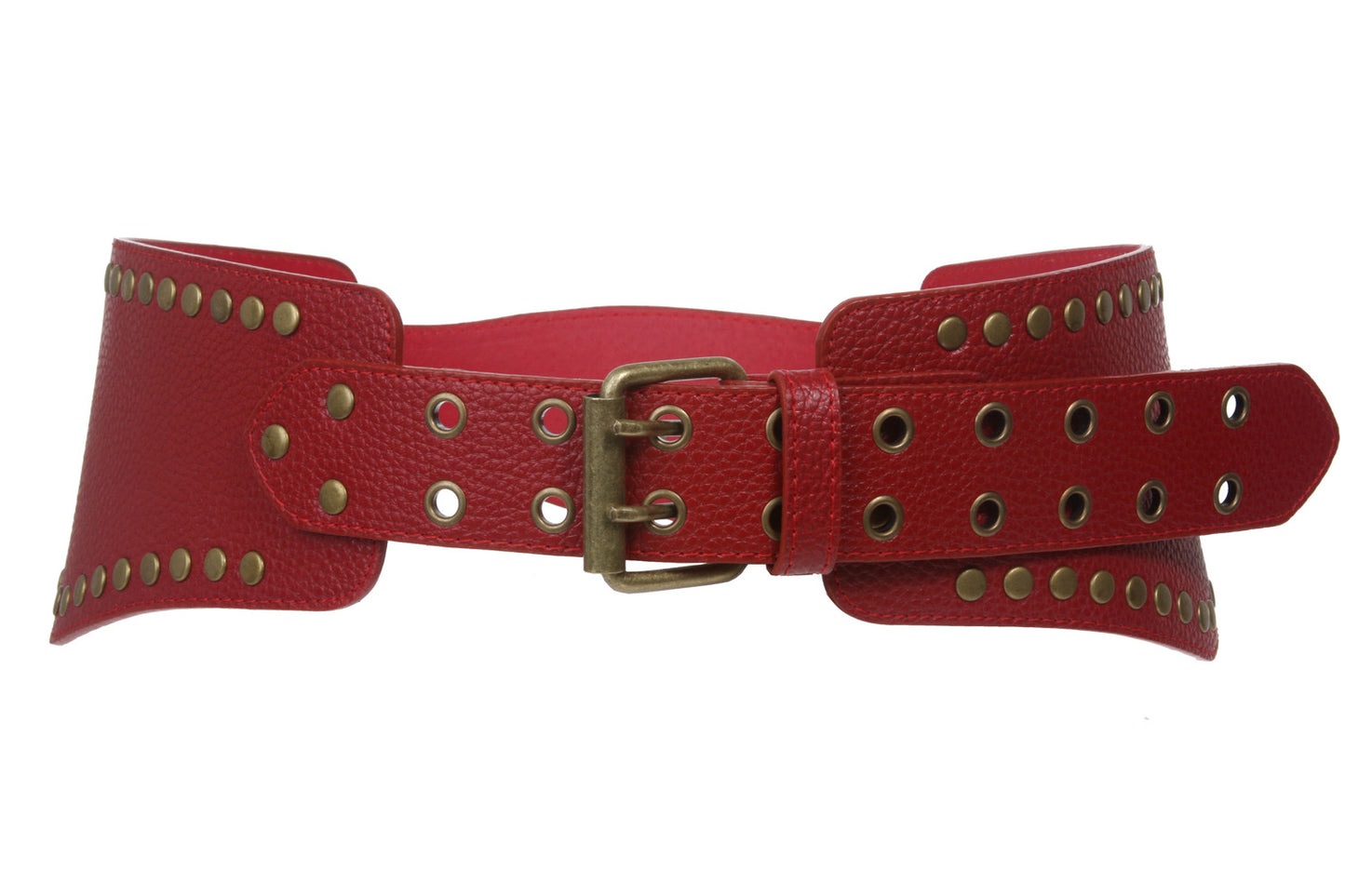 Ladies Wide Nail Head Studded Fashion Belt