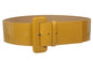 Ladies High Waist Wide Patent Fashion Plain Leather Belt