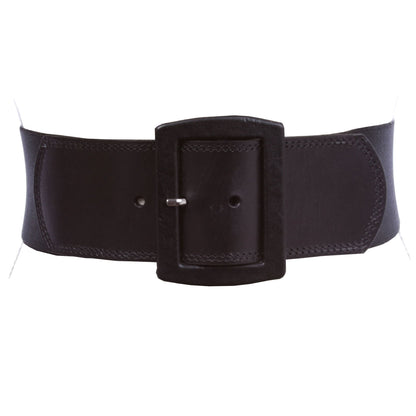 Women's 2 1/2" (64 mm) Wide Elastic High Waist Leather Stretch Belt