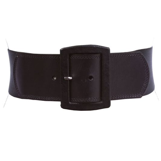 Women's 2 1/2" (64 mm) Wide Elastic High Waist Leather Stretch Belt