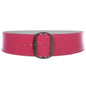 Women's 3" (75 mm) Wide Oval Tone-on-tone Stitching Edged Contour Belt