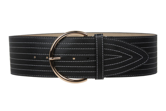 75mm Fashion Stitching Leather Belt