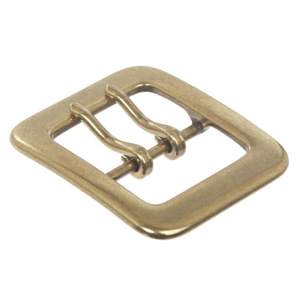 1 1/2" (40 mm) Rectangular Center Bar Double Prong Belt Buckle