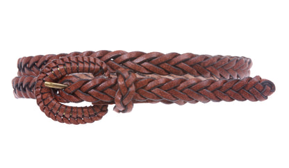 Women's 1/2" Skinny Braided Leather Belt