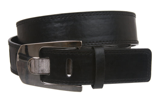 Ladies Double Row Tone-on-tone Stitching Belt