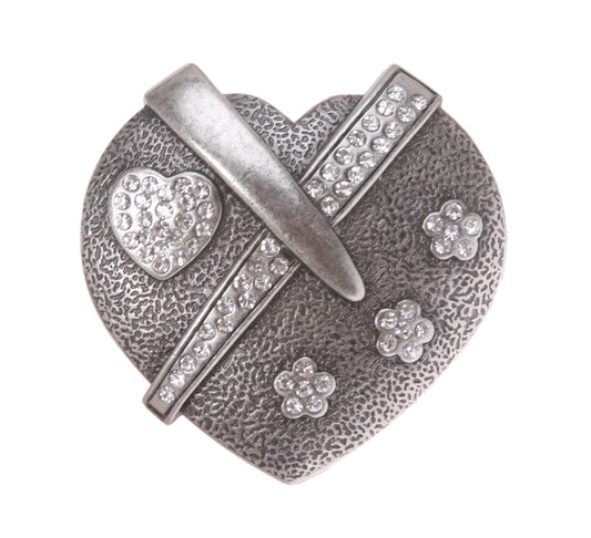 Rhinestone Heart belt Buckle