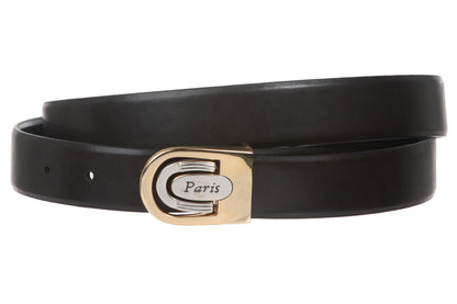 Men's 1 1/8" Black Cut-To-Fit One-Size-Fits-All Feather Edged Plain Leather Dress Belt