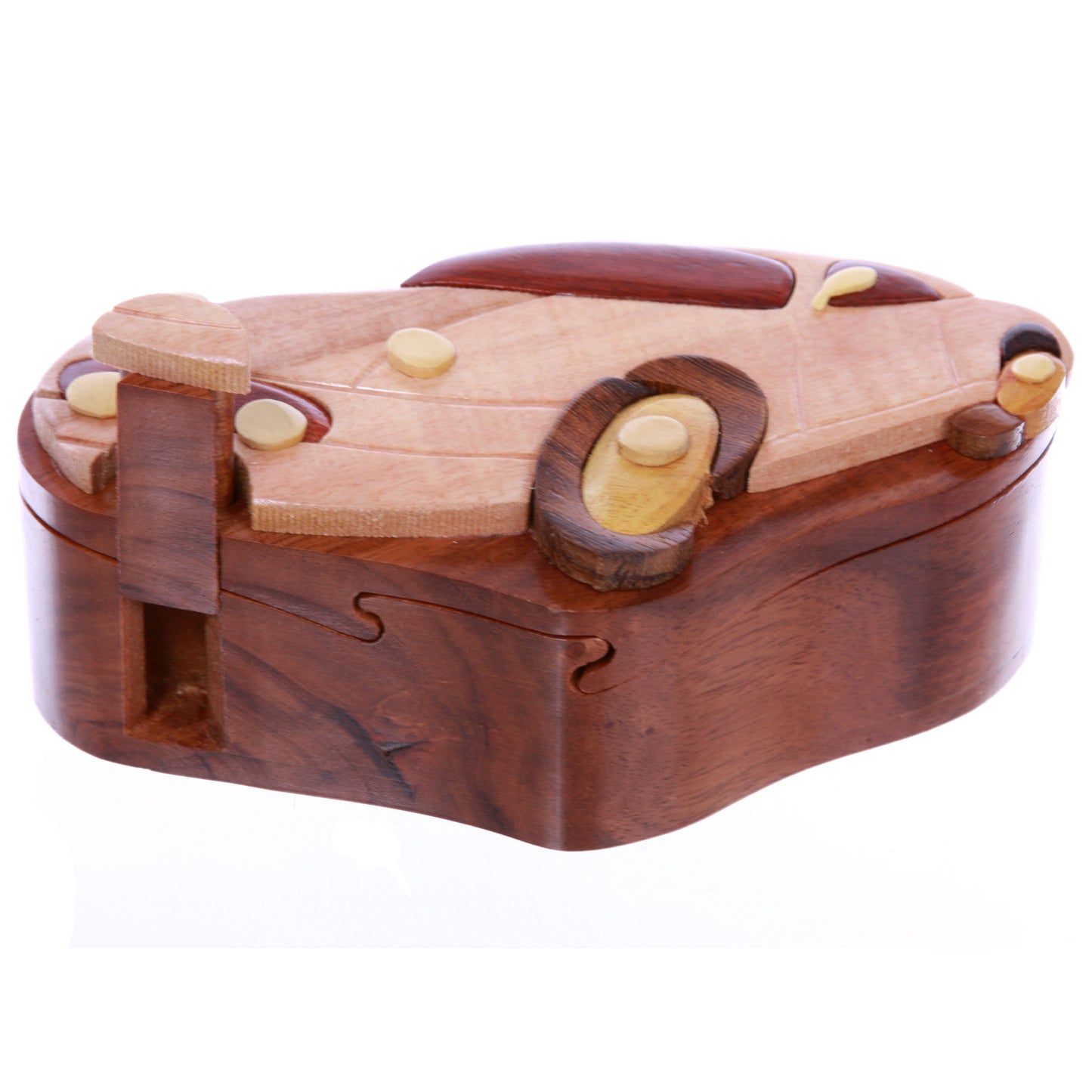 Handcrafted Wooden Sports Car Shape Cool Secret Jewelry Puzzle Box - Car