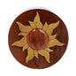 Handcrafted Wooden Round Shape Sun & Sunshine Secret Jewelry Puzzle Box - Sun