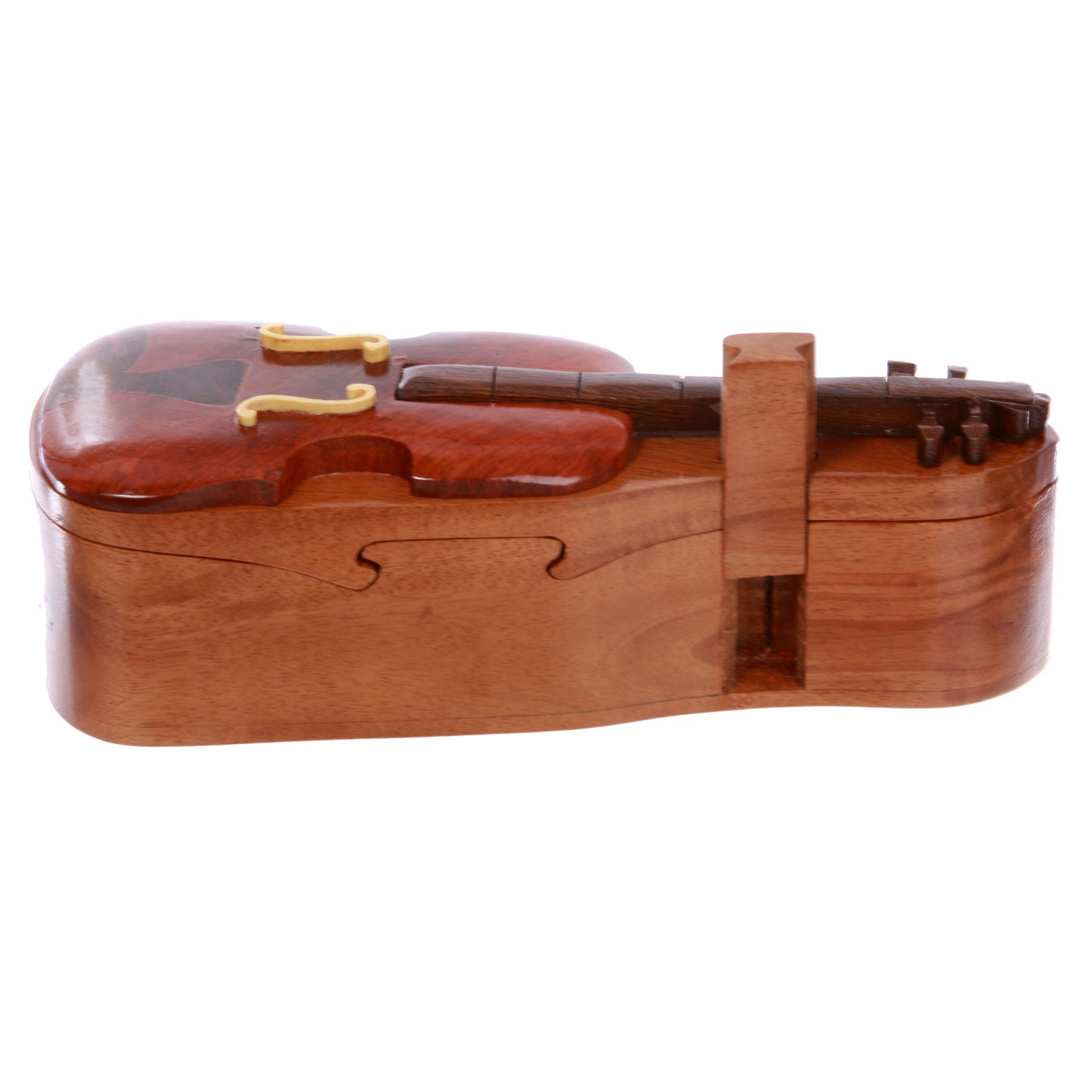 Violin/Fiddle Handcrafted Wooden Secret Jewelry Puzzle Box - Violin/Fiddle