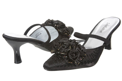 JOHN FASHION Silken Embroidery Beads Rose Floral Sandal