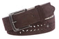 Women's 1 1/2" (38 mm) Snap on Suede Perforated Studded Leather Belt