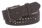 Women's 1 1/2" (38 mm) Snap on Suede Perforated Studded Leather Belt