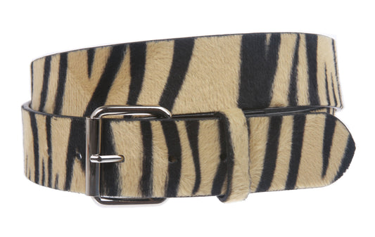 1 1/2" Snap On Zebra Print Belt