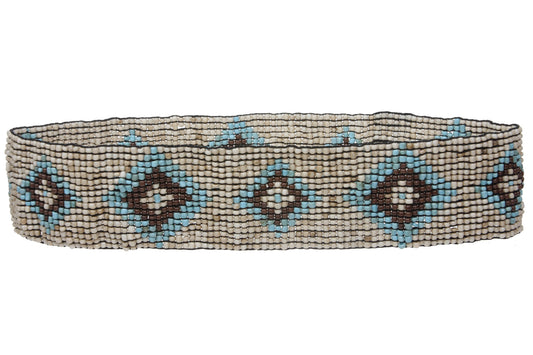 Diamond Pattern Southwest Beaded Stretch Belt