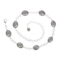 Women’s Western Concho Chain Belt with Turquoise Accents – Adjustable 41" Length