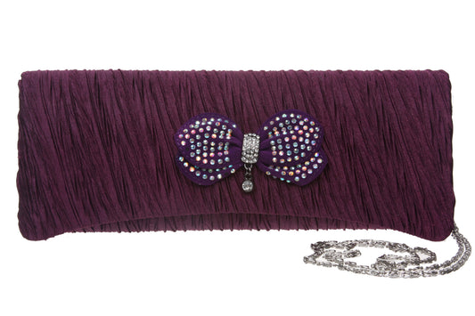 Silken Rhinestone Evening Bag