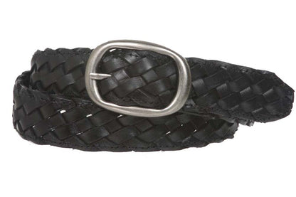 1 1/4" Women's Braided Woven Leather Belt