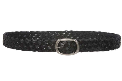 1 1/4" Women's Braided Woven Leather Belt