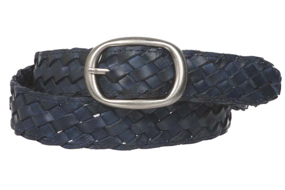 1 1/4" Women's Braided Woven Leather Belt