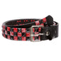 Snap On 1 1/2"-38mm Checkerboard Punk Rock Studded Belt