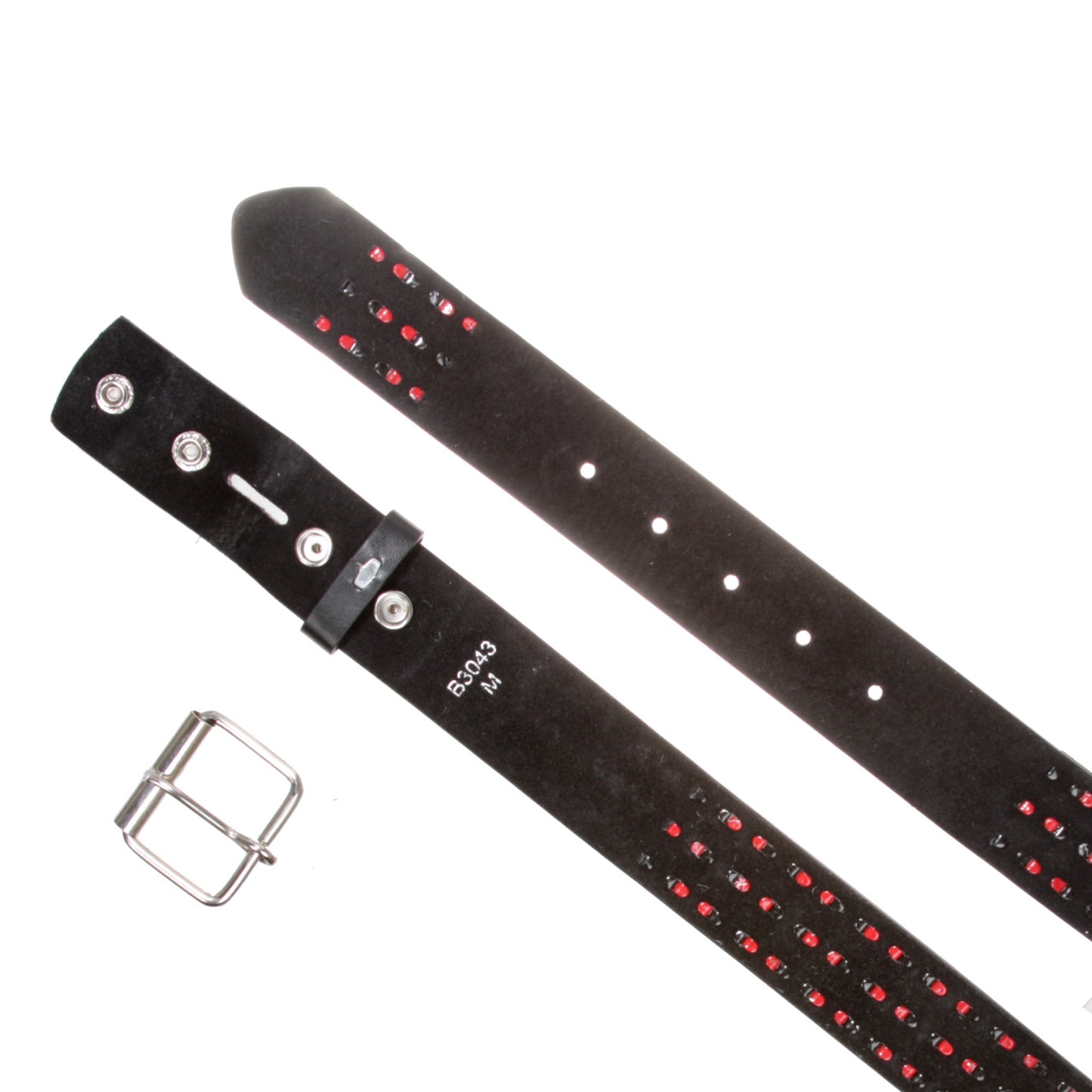 Snap On 1 1/2"-38mm Checkerboard Punk Rock Studded Belt