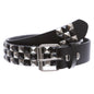 Snap On 1 1/2"-38mm Checkerboard Punk Rock Studded Belt