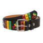 Snap On Punk Rock Star Pyramid Studded Checker Board Leather Belt