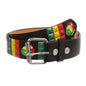Snap On Punk Rock Star Pyramid Studded Checker Board Leather Belt