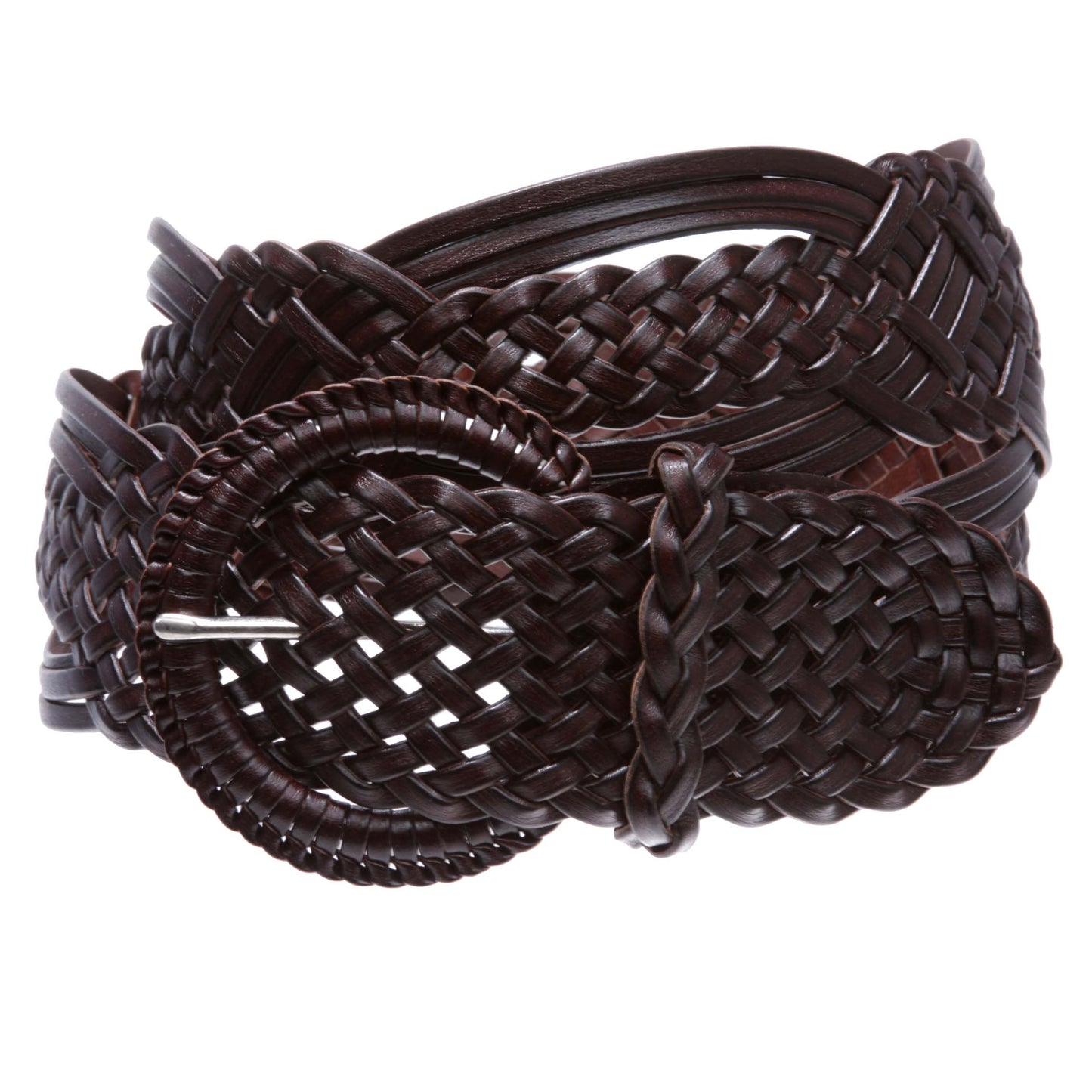 2" (50 mm) Genuine Leather Braided Woven Belt