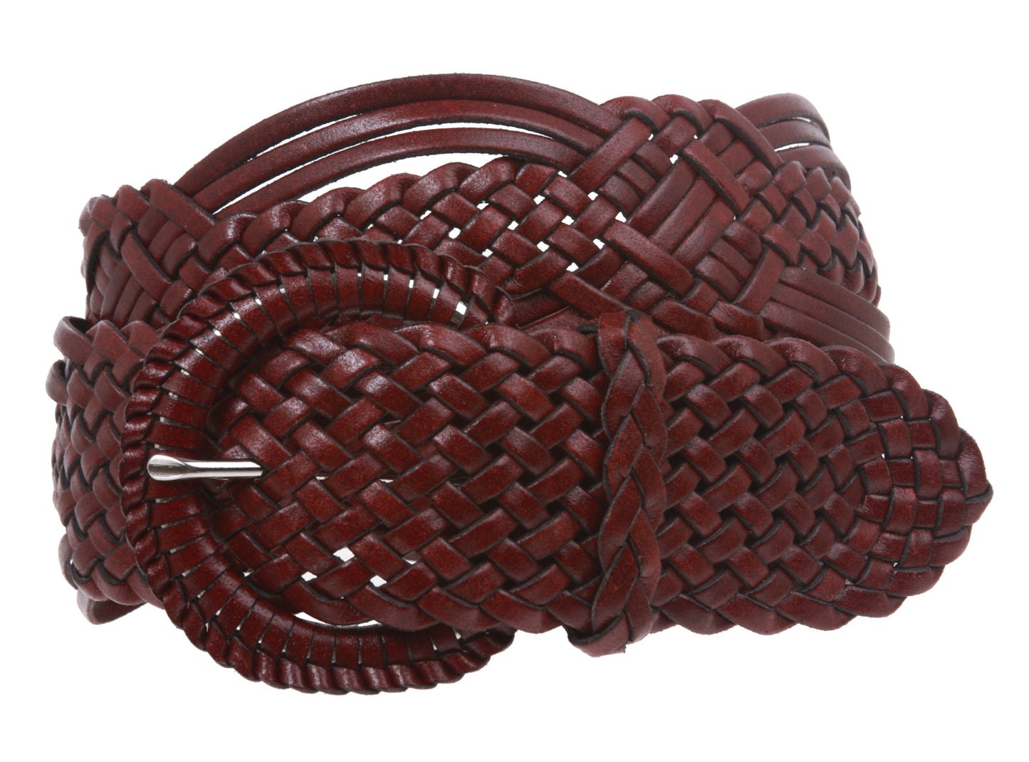 2" (50 mm) Genuine Leather Braided Woven Belt