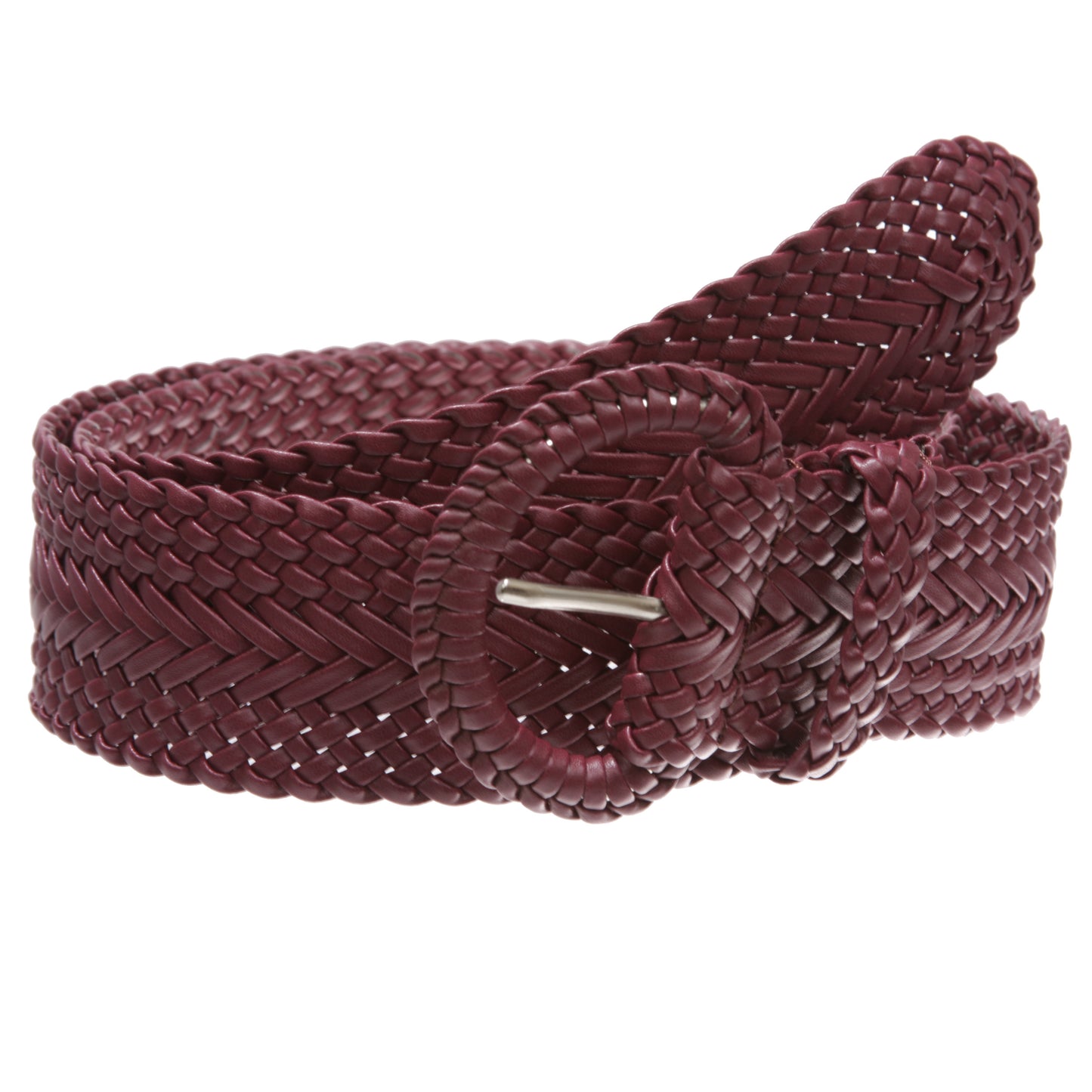 2 Inch Wide Hand Made Soft Metallic Woven Braided Round Belt