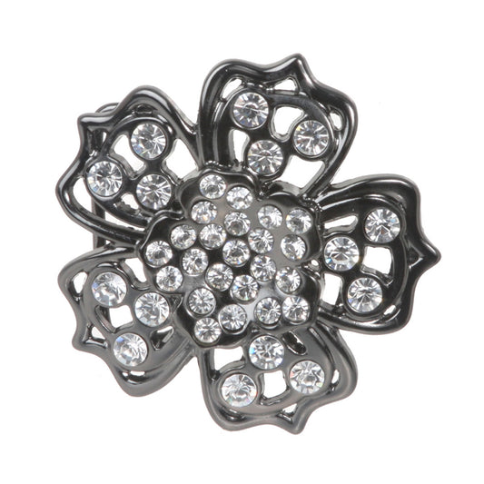 Five Petals Rhinestone Flower Belt Buckle