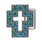 Rhinestone Perforated Cross Belt Buckle