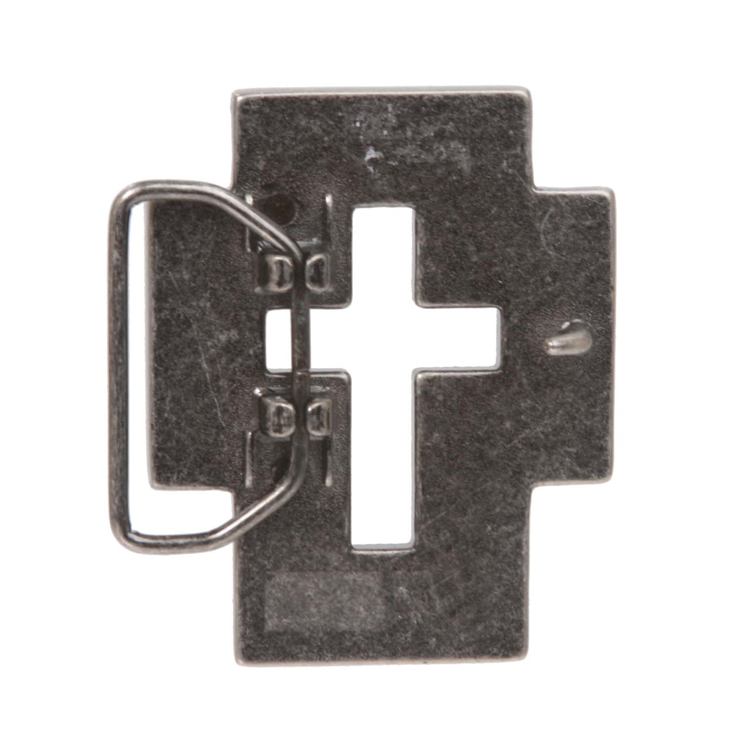 Rhinestone Perforated Cross Belt Buckle