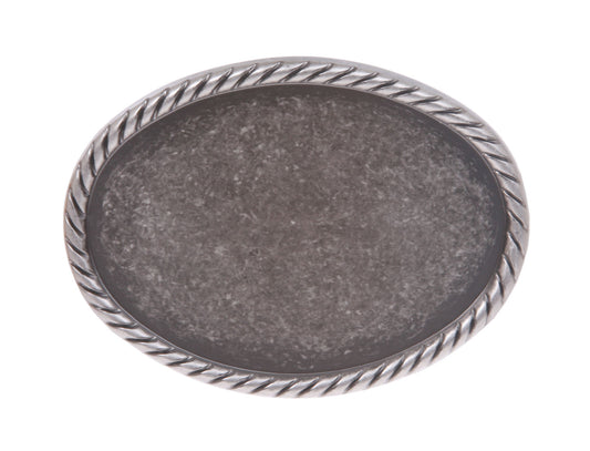 Plain Oval Pewter Belt Buckle