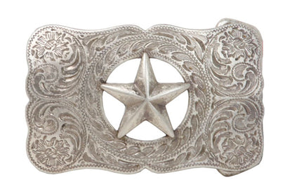 Western Perforated Star Belt Buckle