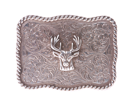 Western Deer Head Belt Buckle