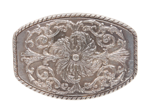 Western Flower Belt Buckle