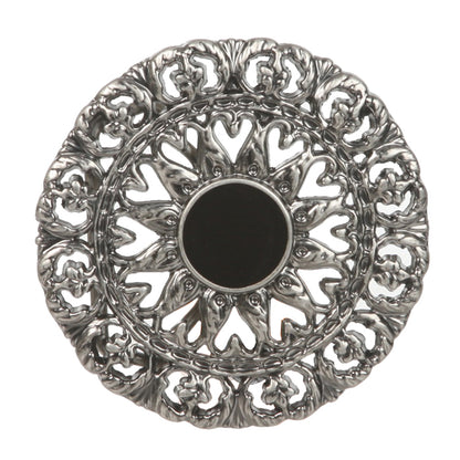 Western Round Perforated Floral Belt Buckle