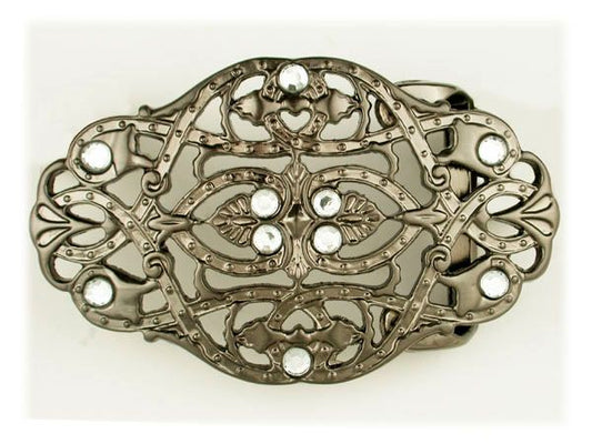 Rhinestone Flower Belt Buckle