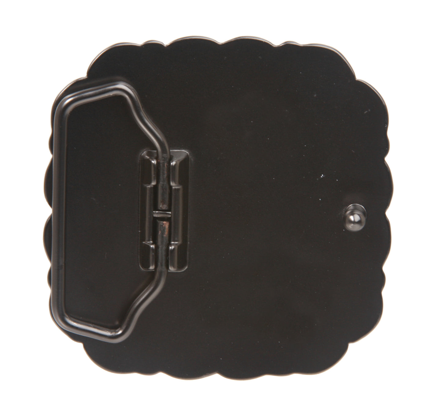 Western Square Engraving Black Enamel Belt Buckle